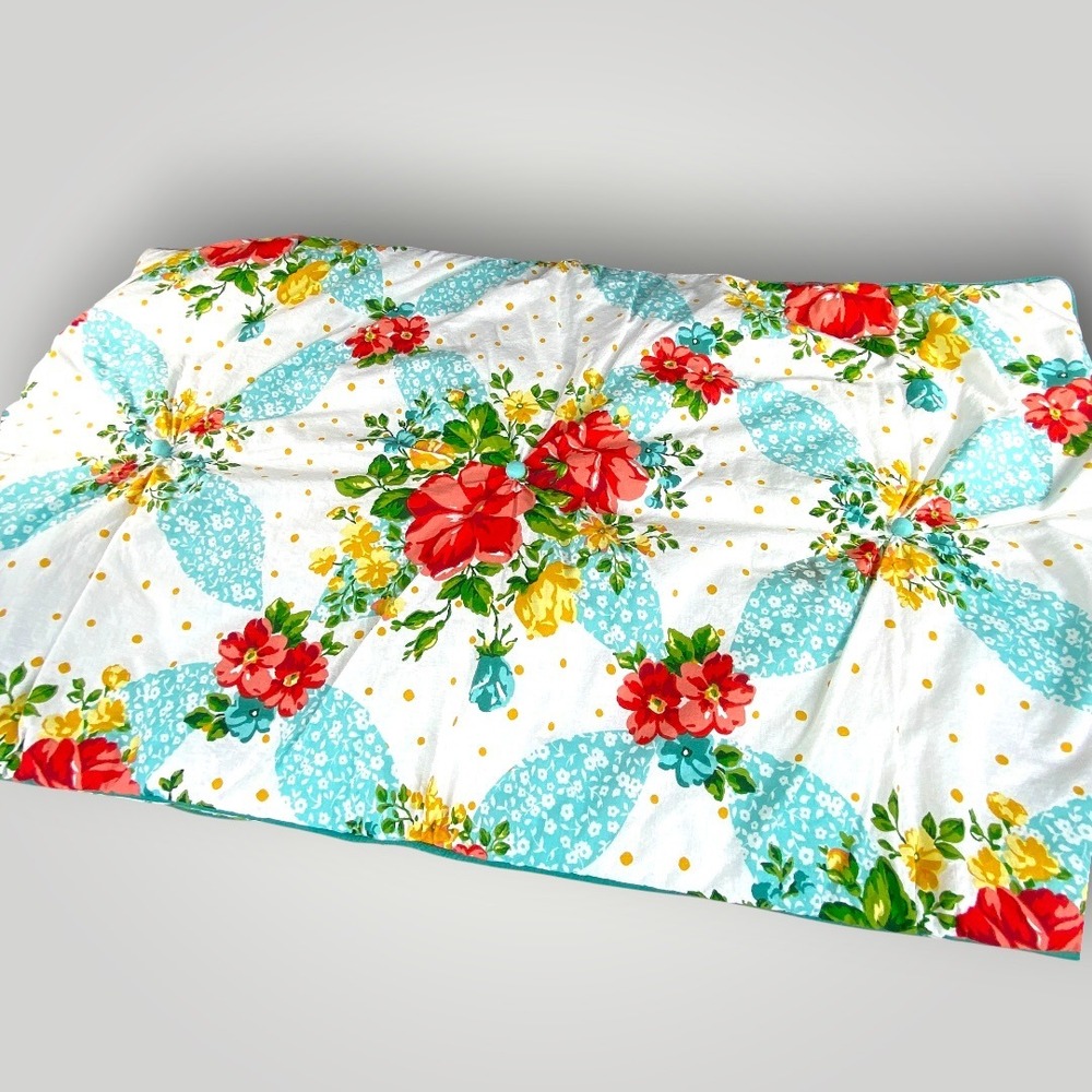 Pioneer Woman King Pillow Shams Floral Cottage Farmhouse Set 2 Boho Decor